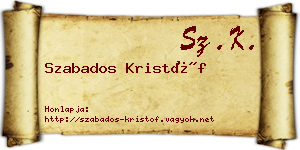 Szabados Kristóf névjegykártya